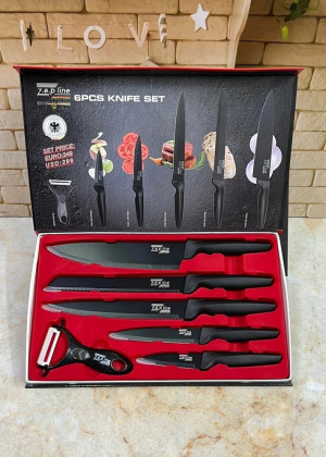 Набор ножей 6 предметов с антибактериальным покрытием #21105941