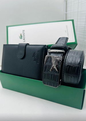Подарочный набор для мужчины ремень, кошелек + коробка #21177531