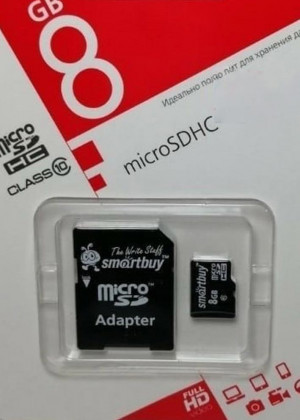 Карта памяти microsd SDHC 8GB и адаптер #21178144
