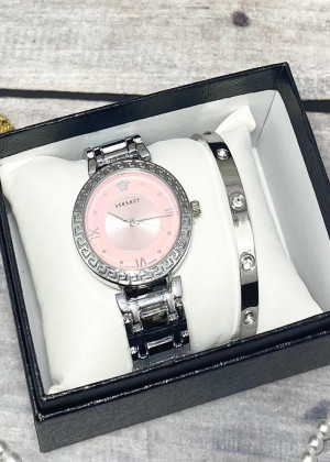 Подарочный набор для женщин часы и браслет+ коробка 23124035