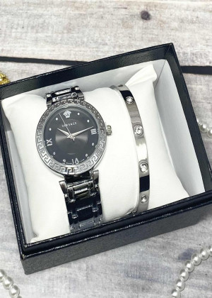 Подарочный набор для женщин часы и браслет+ коробка 23124036
