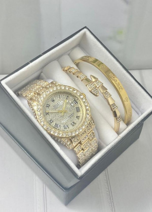 Подарочный набор для женщин часы, 2 браслета + коробка 23124053