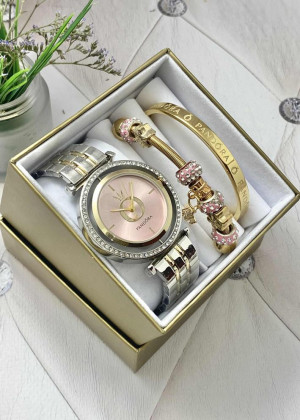Подарочный набор для женщин часы, 2 браслета + коробка 23124056