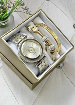 Подарочный набор для женщин часы, 2 браслета + коробка 23124058