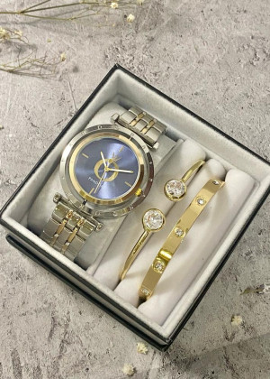 Подарочный набор для женщин часы, 2 браслета + коробка 23124101