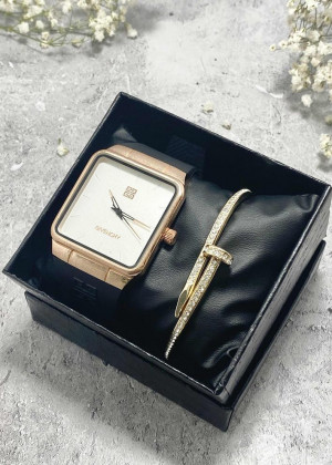 Подарочный набор для женщин часы и браслет+ коробка 23124237