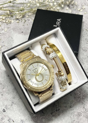 Подарочный набор для женщин часы, 2 браслета + коробка 23124242