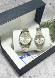 Подарочный набор часы для мужчин и для женщин + коробка