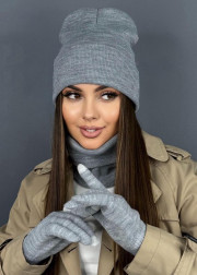 Шапка + шарф и перчатки