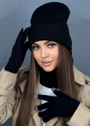 Шапка + шарф и перчатки