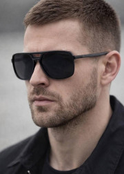 Набор мужские солнцезащитные очки, коробка, чехол + салфетки