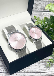 Подарочный набор часы для мужчин и для женщин + коробка
