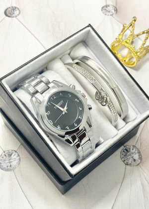 Подарочный набор для женщин часы, 2 браслета + коробка 23245156