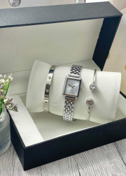 Подарочный набор для женщин часы, 2 браслета + коробка