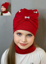 Шапка + шарф 2в1
