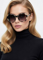 Набор женские солнцезащитные очки, коробка, чехол + салфетки