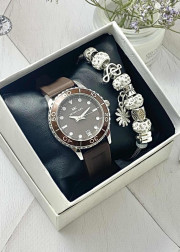 Подарочный набор для женщин часы и браслет+ коробка