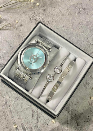 Подарочный набор для женщин часы, 2 браслета + коробка 23304727