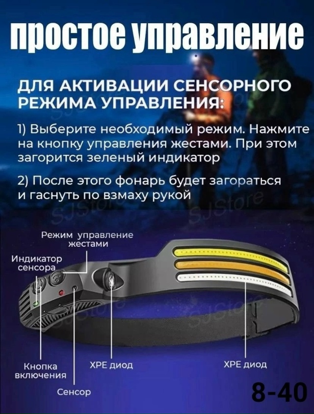 Фонарь налобный 23039881