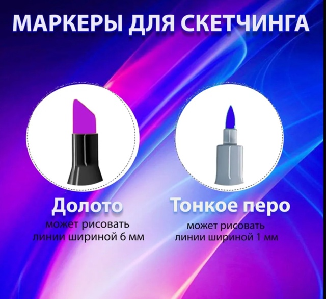 Набор профессиональных двусторонних маркеров 23056335