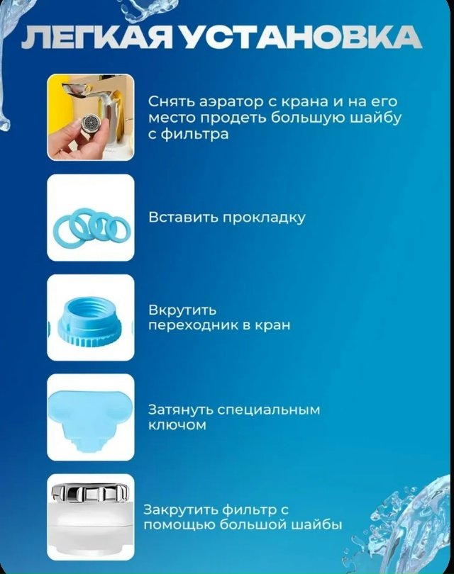 Насадка фильтр на кран для очистки воды 23081275